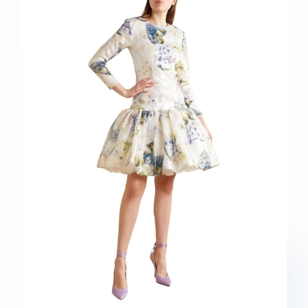 Rodarte tiered sequin tulle mini dress NWT